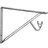 Knape & Vogt RP-0495-WT Shelf and Rod Bracket, 250 lb, Steel