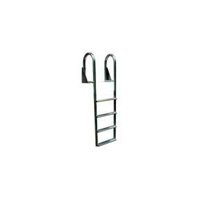 Dock Edge DE2124F Aluminum Flip Up Wide Step Ladder, 4-Step