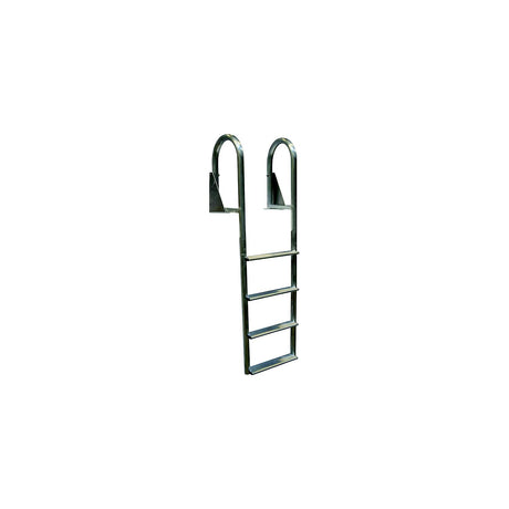 Dock Edge DE2124F Aluminum Flip Up Wide Step Ladder, 4-Step