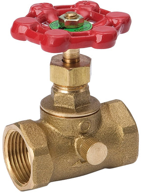 B & K ProLine Series 105-103NL Stop and Waste Valve, 1/2 in Connection, FIP, 125 psi Pressure, Brass Body