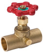 B & K ProLine Series 105-603NL Stop and Waste Valve, 1/2 in Connection, Compression, 125 psi Pressure, Brass Body
