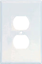 Eaton 2142W-BOX Duplex Oversize Receptacle Wallplate, 5-1/4 in L, 3-1/2 in W, 1-Gang, Thermoset, White, High-Gloss, Box, Pack of 10
