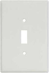Eaton 2144W-BOX Wallplate, 5-1/4 in L, 3-1/2 in W, 1-Gang, Thermoset, White, Pack of 10