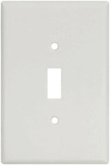 Eaton 2144W-BOX Wallplate, 5-1/4 in L, 3-1/2 in W, 1-Gang, Thermoset, White, Pack of 10