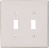 Eaton Wiring Devices 2149W-BOX Wallplate, 5-1/4 in L, 5.31 in W, 2 -Gang, Thermoset, White, Pack of 10