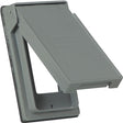 Eaton Wiring Devices S2966 Cover, 4-3/4 in L, 2-61/64 in W, Rectangular, 1-Gang, Thermoplastic, Gray, Electro-Plated