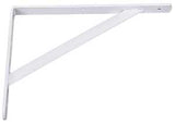 Knape & Vogt 208 WH 400 Shelf L-Bracket, 16 in L, Steel, White