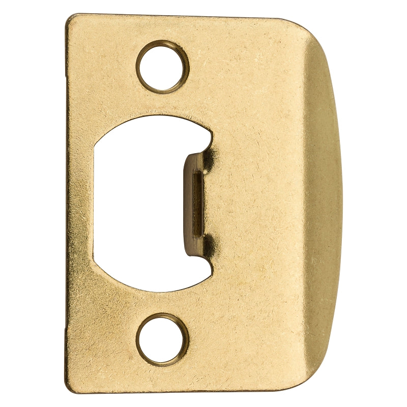 Kwikset 3437 3CP Door Strike Plate, 2-1/4 in L, 1-1/4 in W, Brass