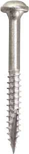 Kreg SML-F125 - 100 Pocket-Hole Screw, #7 Thread, 1-1/4 in L, Fine Thread, Maxi-Loc Head, Square Drive, Carbon Steel