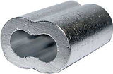 Koch 077210 Extruded Cable Ferrule, 1/4 in Dia Cable, 1-1/8 in L, Aluminum