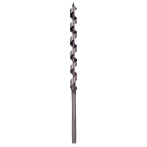 Irwin 49906 Power Drill Auger Bit, 3/8 in Dia, 7-1/2 in OAL, Solid Center Flute, 1-Flute, 7/32 in Dia Shank, Hex Shank