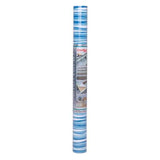 Con-Tact 16 ft. L X 18 in. W Blue/White Stripes Self-Adhesive Shelf Liner, Pack of 6