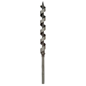 Irwin 49908 Power Drill Auger Bit, 1/2 in Dia, 7-1/2 in OAL, Solid Center Flute, 1-Flute, 7/32 in Dia Shank, Hex Shank