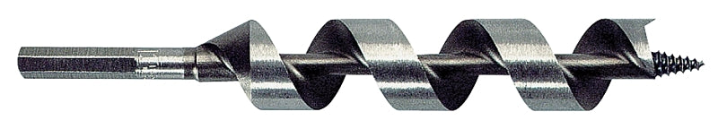Irwin I-100 Series 49916 Power Drill Auger Bit, 1 in Dia, 7-1/2 in OAL, Solid Center Flute, 1-Flute, 5/16 in Dia Shank