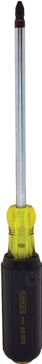 STANLEY 65-903 Screwdriver, #3 Drive, Phillips Drive, 11 in OAL, 6 in L Shank, Vinyl-Grip Handle