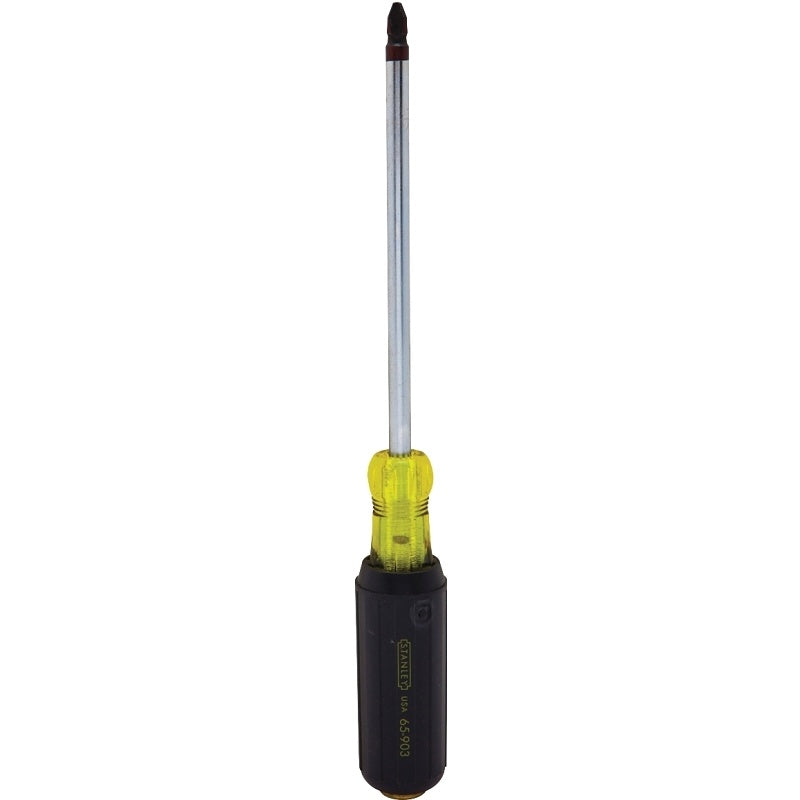 STANLEY 65-903 Screwdriver, #3 Drive, Phillips Drive, 11 in OAL, 6 in L Shank, Vinyl Grip Handle