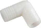 Anderson Metals 53765-12 Hose Elbow, 90 deg Angle, 3/4 in, Barb, Nylon