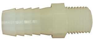 Anderson Metals 53701-0804 Connector, 1/4 in, Barb, 1/2 in, MIP, 150 psi Pressure, Nylon, Pack of 5