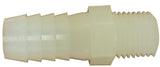 Anderson Metals 53701-0804 Connector, 1/4 in, Barb, 1/2 in, MIP, 150 psi Pressure, Nylon, Pack of 5