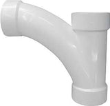 Canplas 194304 DWV Combination Tee Pipe Wye, 4 in, Hub, PVC, White, SCH 40 Schedule