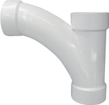 Canplas 194304 DWV Combination Tee Pipe Wye, 4 in, Hub, PVC, White, SCH 40 Schedule