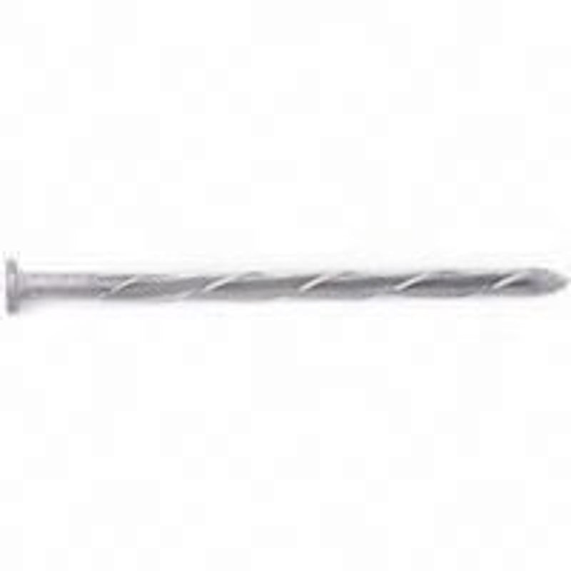 Orgill Bulk Nails 0033272 Log Spike Nail, 10 in L, Steel, Galvanized, Flat Head, Spiral Shank, 50 lb