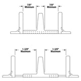 Prime-Line N 6761 Door Guide, 2-1/8 in L x 1-1/4 in H Dimensions, Nylon, White, Floor, 2/PK