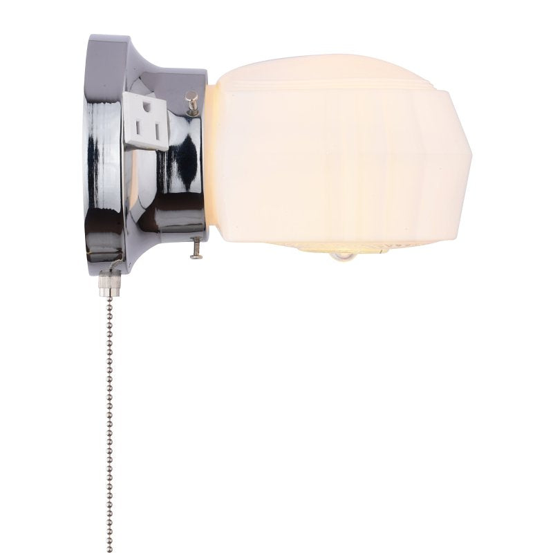 Boston Harbor W39CH01LS-34473L Bracket Wall Light Fixture, 60 W, 1-Lamp, A19 or CFL Lamp, Steel Fixture, Chrome Fixture