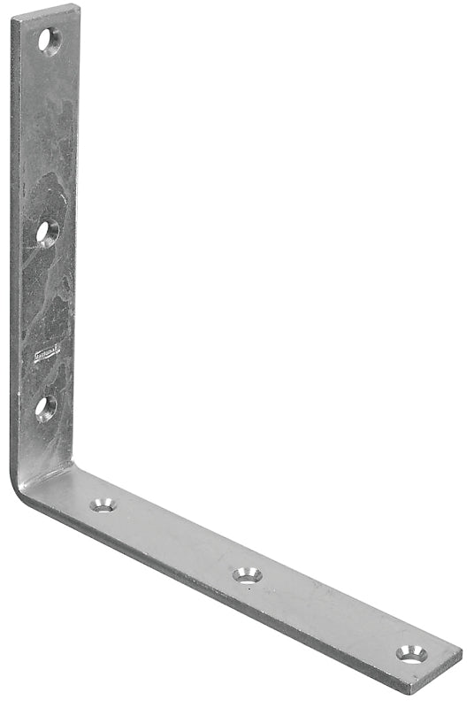 National Hardware 115BC Series N220-178 Corner Brace, 8 in L, 1-1/4 in W, 8 in H, Steel, Zinc, 0.22 in Thick Material