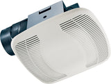 Air King BFQ50 Exhaust Fan, 8-11/16 in L, 9-1/8 in W, 0.3 A, 120 V, 1-Speed, 50 cfm Air, ABS, White