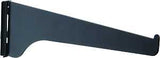 Knape & Vogt 180 BLK 10 Shelf Bracket, 10 in L, Steel, Powder-Coated, Black