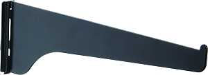 Knape & Vogt 180 BLK 10 Shelf Bracket, 10 in L, Steel, Powder-Coated, Black