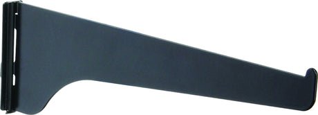Knape & Vogt 180 BLK 10 Shelf Bracket, 10 in L, Steel, Powder-Coated, Black