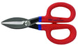 Wiss WDF7S Tinner Snip, 7.2 in OAL, 1.62 in L Cut, Long, Straight Cut, Steel Blade, Black/Rawhide Handle