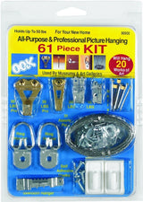 OOK 50900 Picture Hanging Kit, 10 to 30 lb, Steel, Zinc