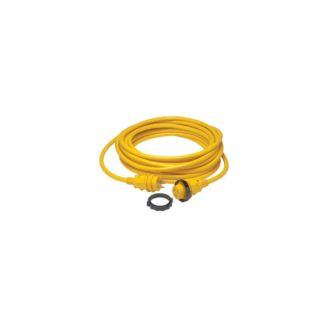 Marinco 199119 30A/125V Powercord Plus ShorePower Cordset w/LED, 50' Yellow
