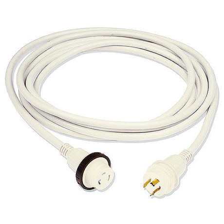 Marinco 25SPPW 30A/125V Powercord Plus ShorePower Cordset w/LED, 25' White