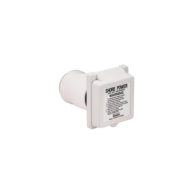 Marinco 50 Amp 125V Power Inlet With Stainless Steel Trim