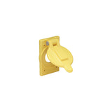 Marinco 7420CR Yellow Polycarbonate Weatherproof Cover Fits 15A, 20A & 30A Single Receptacles