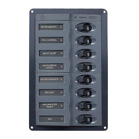 Marinco 901V DC Circuit Breaker 8-Way Vertical Panel