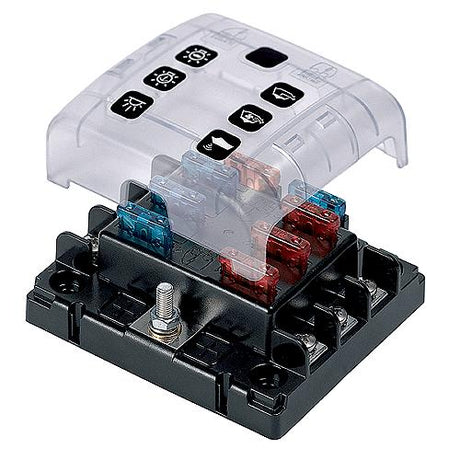 Marinco ATC 6-Way Fuse Holder With Cover and Link