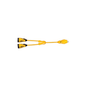 Marinco Y30-2-30 EEL "Y" Adapter Dock Side Male 30A 125V Locking to Boat Side Female 2-30A/125V Locking With Sealing Collar System