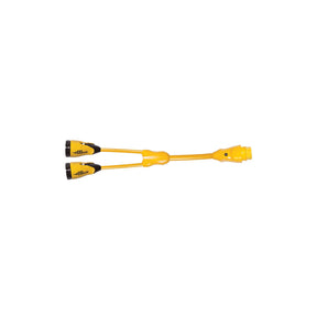 Marinco Y504-2-30 EEL "Y" Adapter Dock Side Male 50A 125/250V Locking to Boat Side Female 2-30A/125V Locking With Sealing Collar System