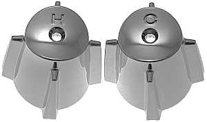 Danco 88386 Faucet Handle, Zinc, Chrome-Plated, For: Price Pfister Contempra Two Handle Tub/Shower Faucets