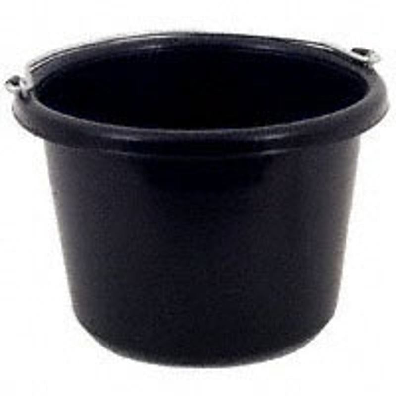 Fortex-Fortiflex N-400-8BX Utility Pail, 8 qt Volume, Fortalloy Rubber Polymer, Black