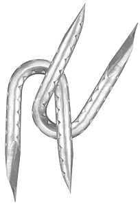 Rangemaster 7403 Fence Staple, 9 ga, Galvanized, 1-1/4 in L