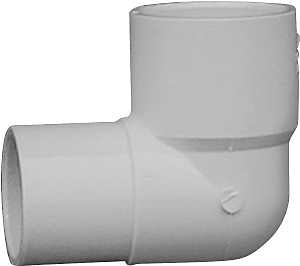 IPEX 435546 Street Pipe Elbow, 1 in, Spigot x Socket, 90 deg Angle, PVC, White, SCH 40 Schedule, 150 psi Pressure