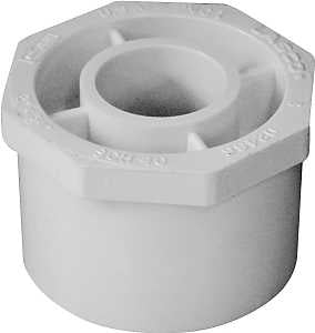 IPEX 435658 Reducing Bushing, 2 x 3/4 in, Spigot x Socket, White, SCH 40 Schedule, 150 psi Pressure