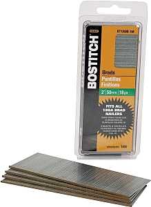 Bostitch BT1350B-1M Series Nail, Glue Collation, 2 in L, 18 Gauge, Steel, Coated, Brad Head, Smooth Shank, 1000/PK, Pack of 10