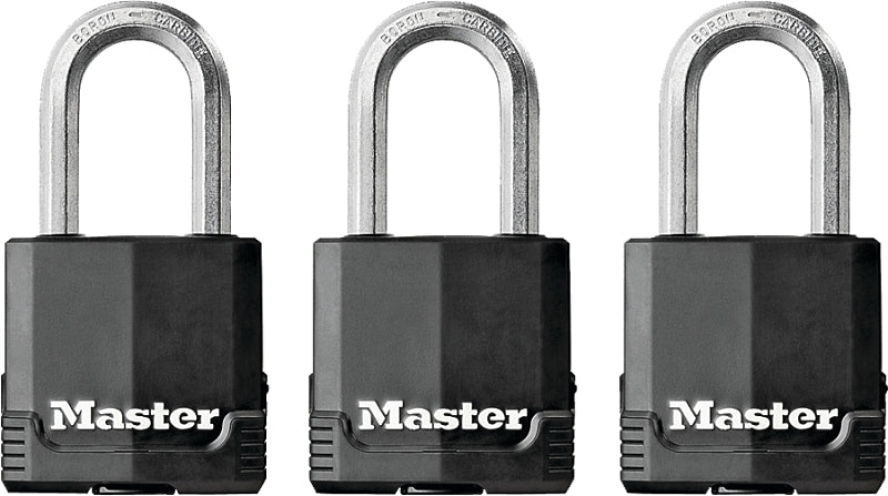 Master Lock Magnum Series M115XTRILF Padlock, 1-7/8 in W Body, Keyed Alike Key, 5/16 in Dia Shackle, 1-1/2 in H Shackle